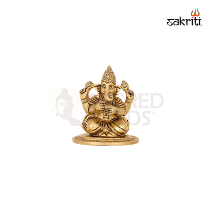 BRASS MUSIC GANESHA (5 PCS) SET