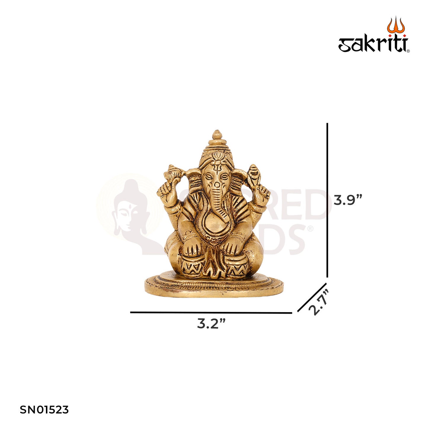 BRASS MUSIC GANESHA (5 PCS) SET