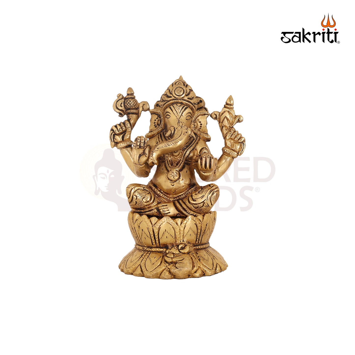 BRASS LOTUS GANESHA