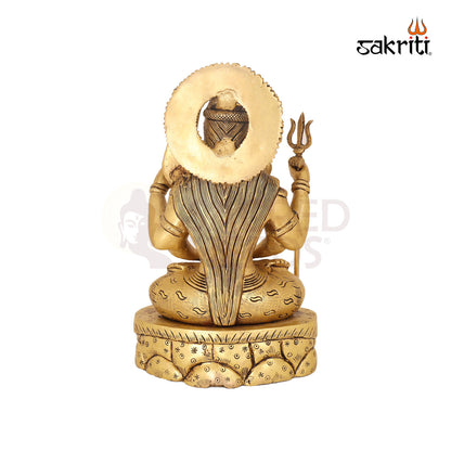 Brass Lord Shiva with Base – 11.9 Inch Sacred Idol for Home Temple
