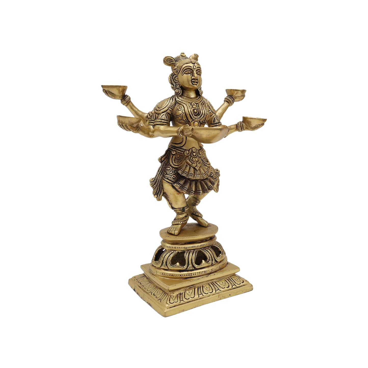 BRASS DEEP LAKSHMI (5 HANDS)