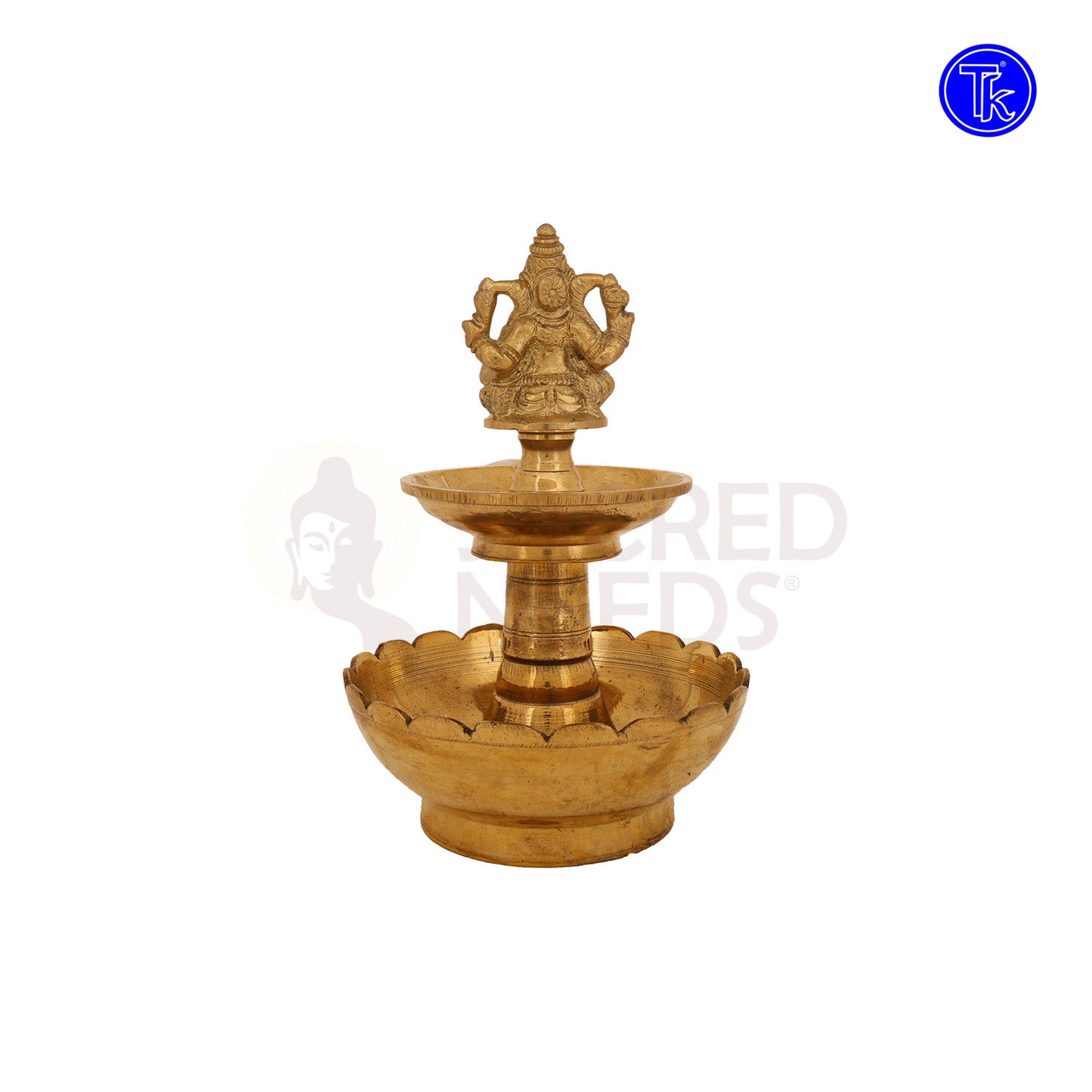 BRASS GANESHA DIYA AND BOWL