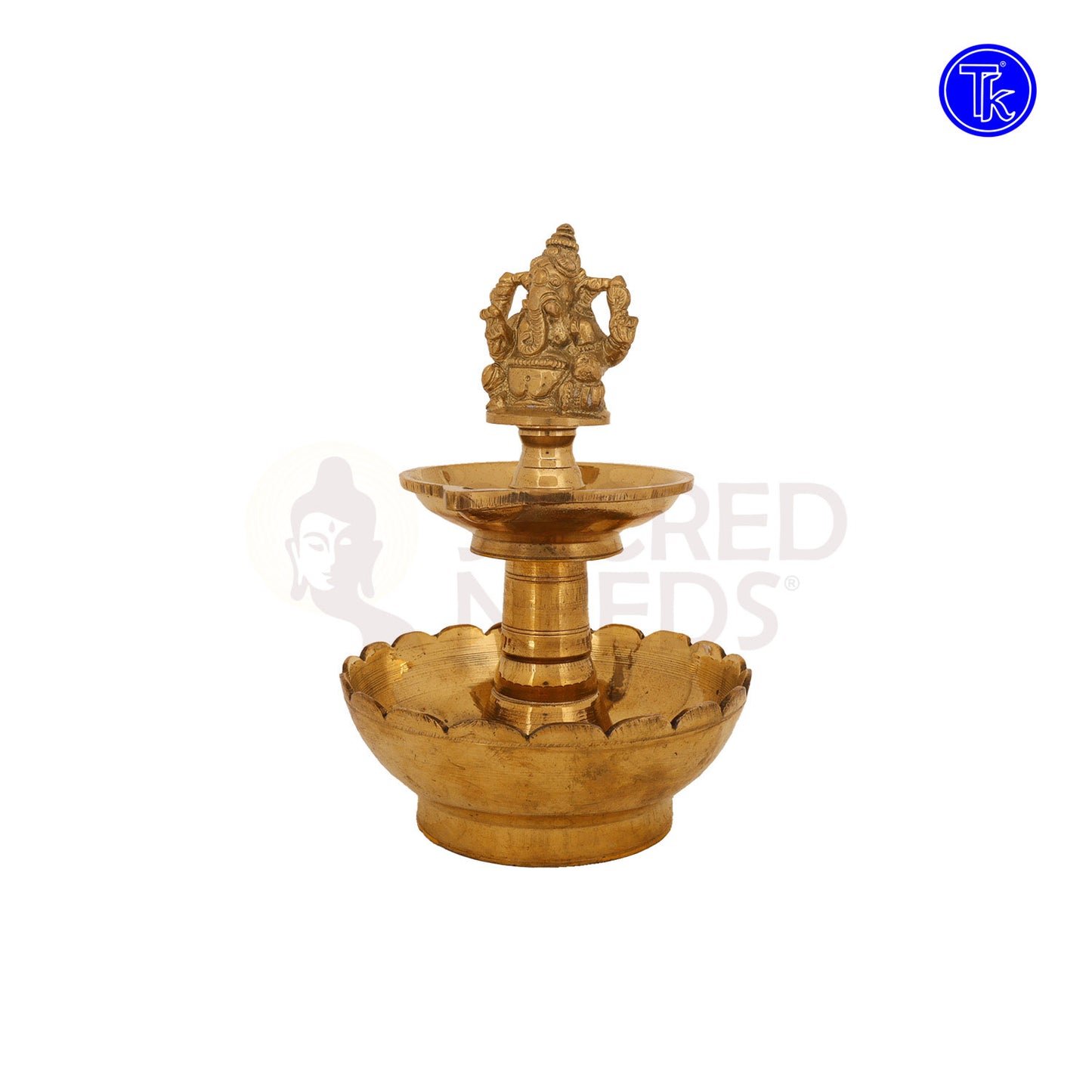 BRASS GANESHA DIYA AND BOWL