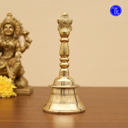 BRASS SHANK CHAKRA POOJA BELL