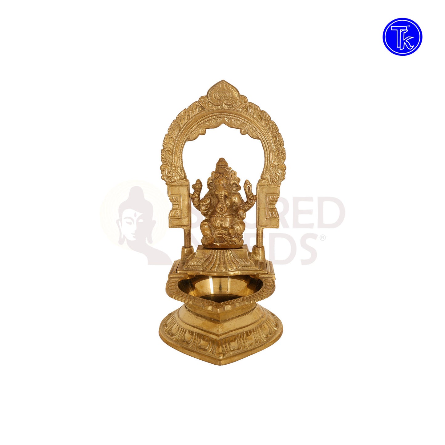 BRASS GANESHA VILAKKU WITH ARCH