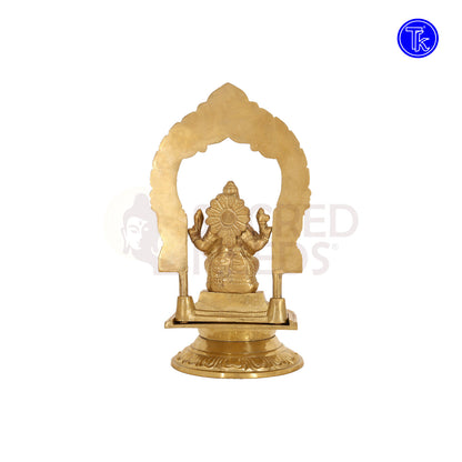 BRASS GANESHA VILAKKU WITH ARCH