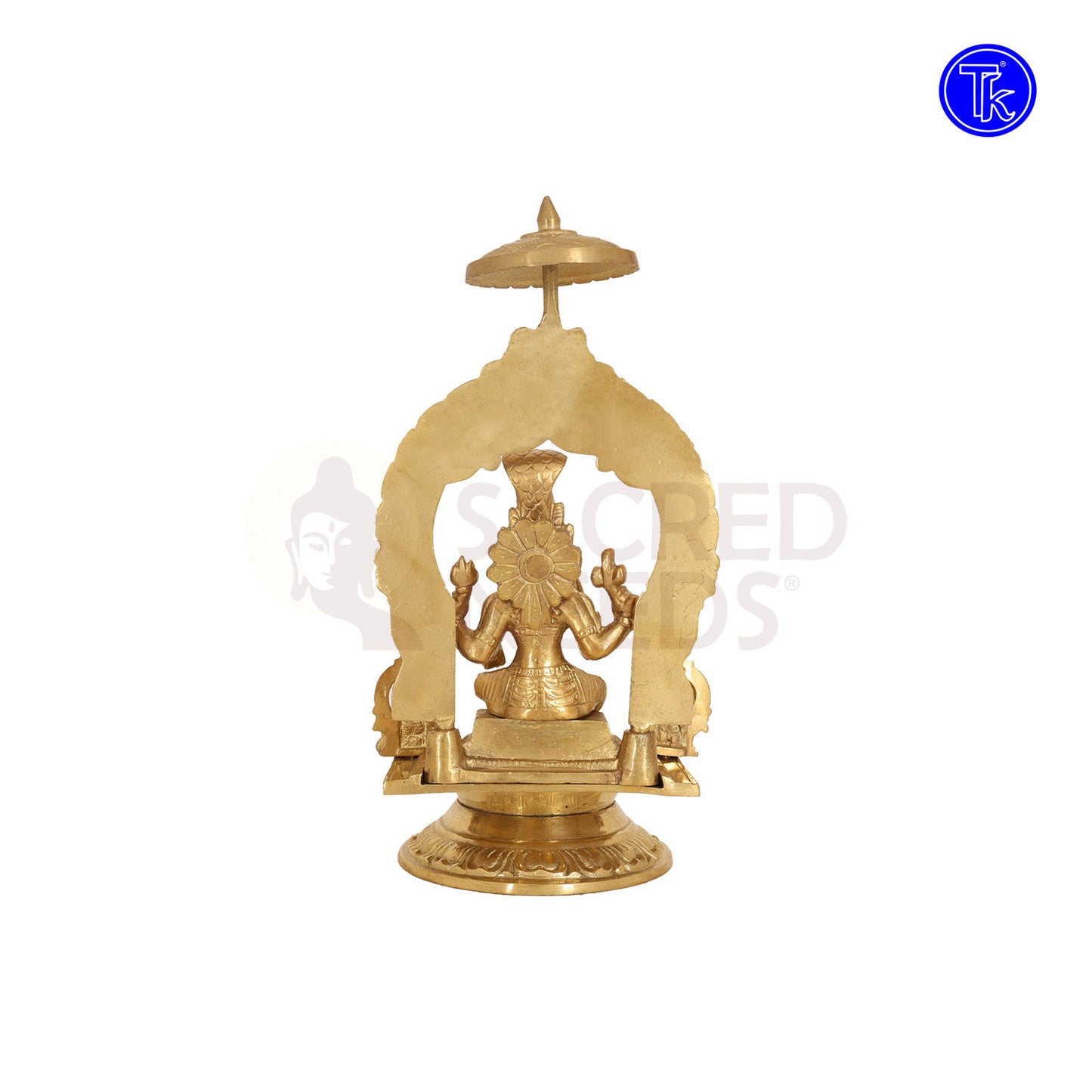 BRASS MARI AMMAN VILAKKU WITH ARCH AND CHATRI