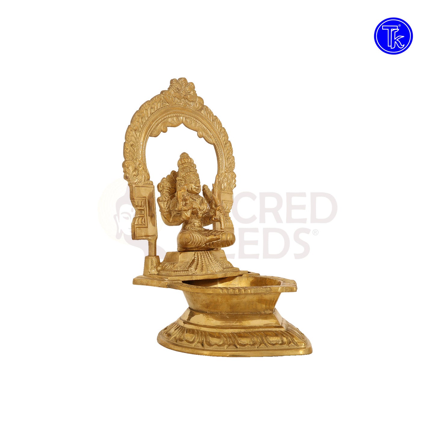 BRASS KAMAKSHI VILAKKU WITH ARCH