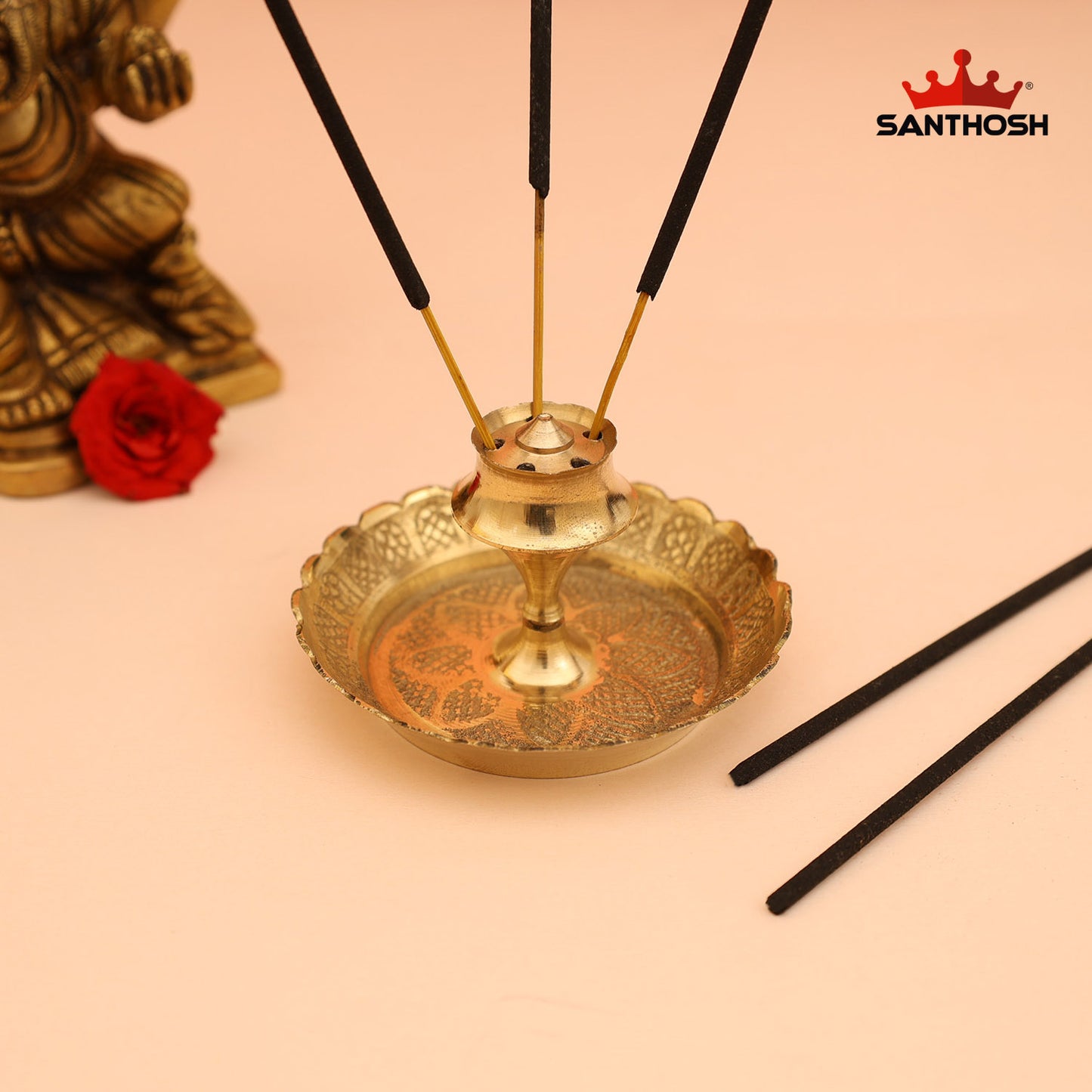 BRASS LOTUS AGARBATHI STAND