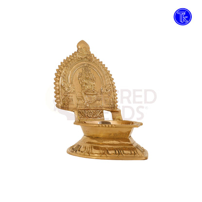 Brass Kanchi Kamakshi Vilakku – 7.2 Inch Shakti Deepam for Home Pooja and Rituals