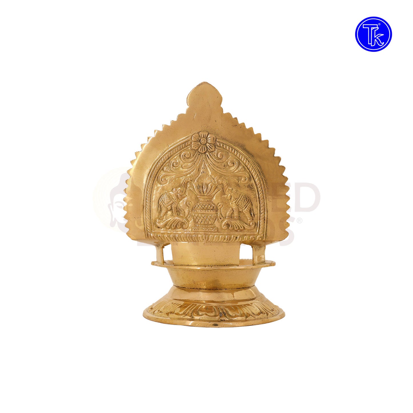 Brass Kanchi Kamakshi Vilakku – 7.2 Inch Shakti Deepam for Home Pooja and Rituals