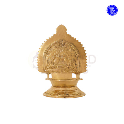Brass Kanchi Kamakshi Vilakku – 7.2 Inch Shakti Deepam for Home Pooja and Rituals
