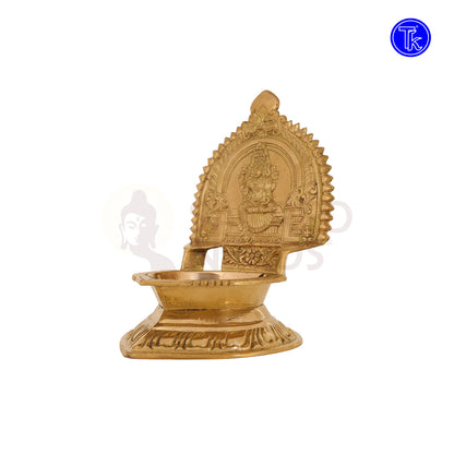 Brass Kanchi Kamakshi Vilakku – 7.2 Inch Shakti Deepam for Home Pooja and Rituals