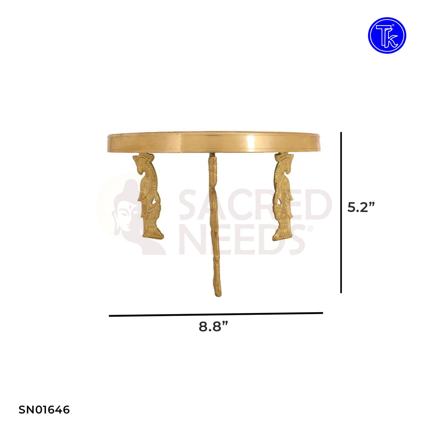 BRASS MUKKALI WITH FLOWER DESIGN