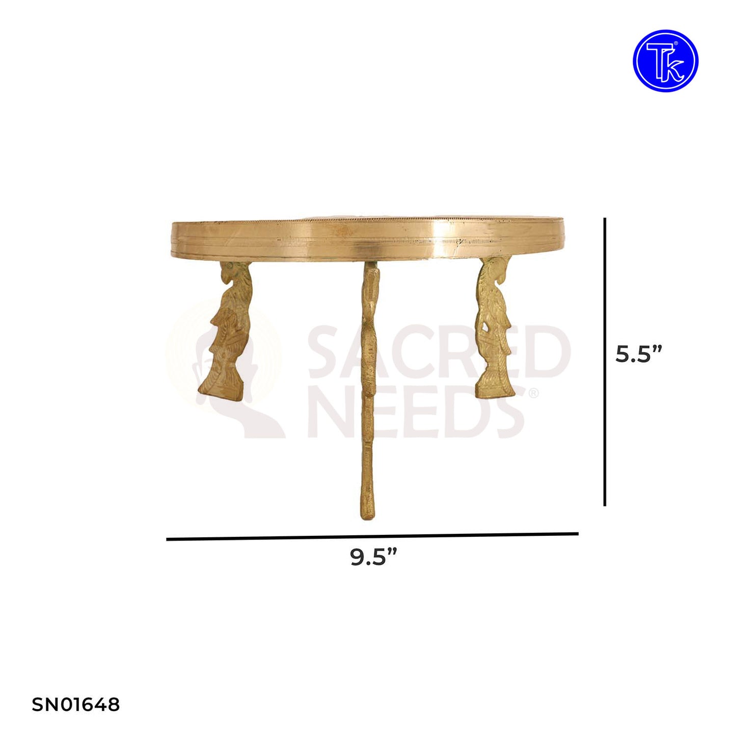 BRASS MUKKALI WITH FLOWER DESIGN