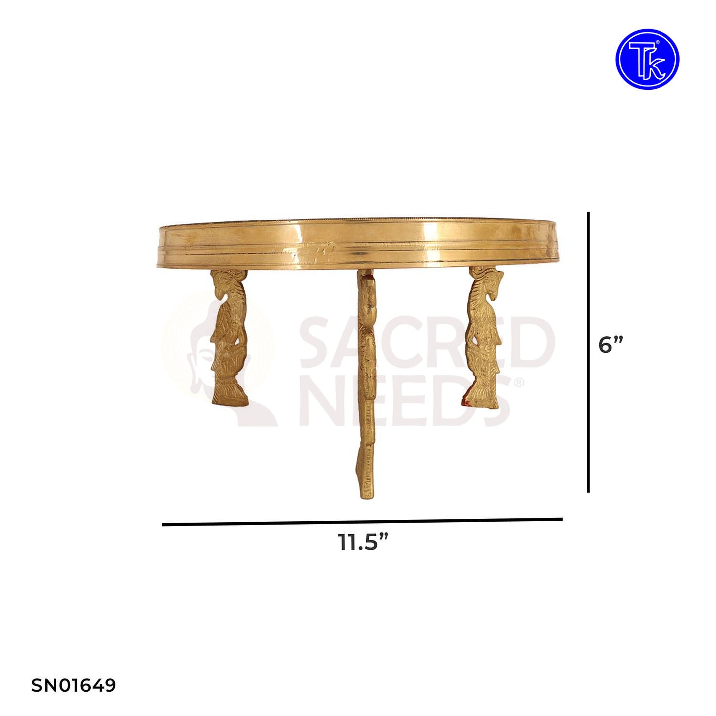 BRASS MUKKALI WITH FLOWER DESIGN