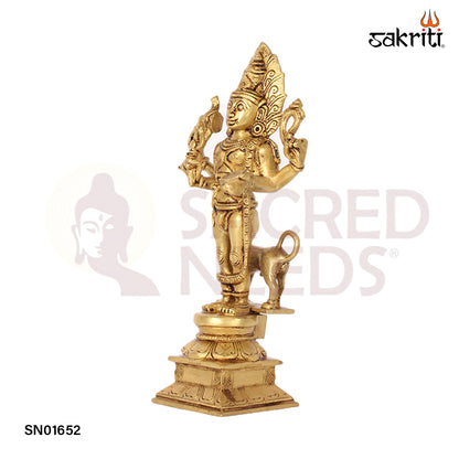 Brass Bhairavar – 11.2 Inch Fierce Form of Shiva Idol for Protection & Rituals
