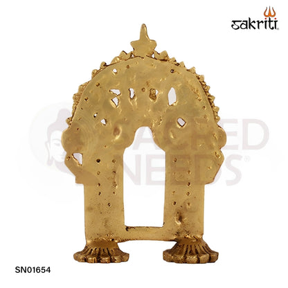 Brass Frame – 9 Inch Ornamental Brass Frame for Deity or Art Display