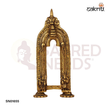 Brass Frame – 13 Inch Intricate Frame for Mandir Use or Sacred Art