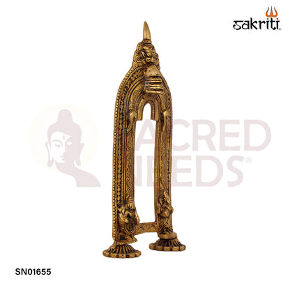 Brass Frame – 13 Inch Intricate Frame for Mandir Use or Sacred Art