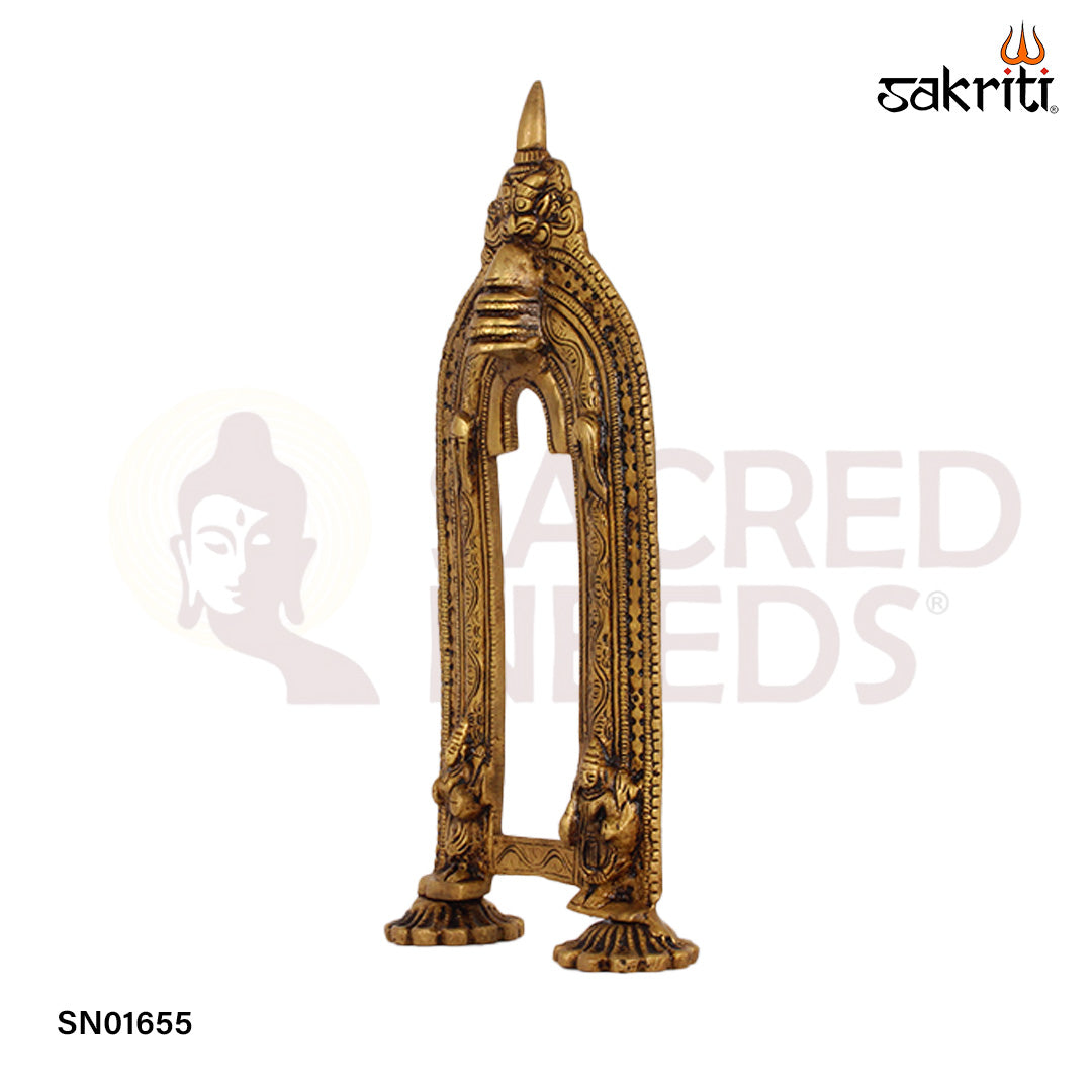 Brass Frame – 13 Inch Intricate Frame for Mandir Use or Sacred Art