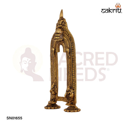 Brass Frame – 13 Inch Intricate Frame for Mandir Use or Sacred Art