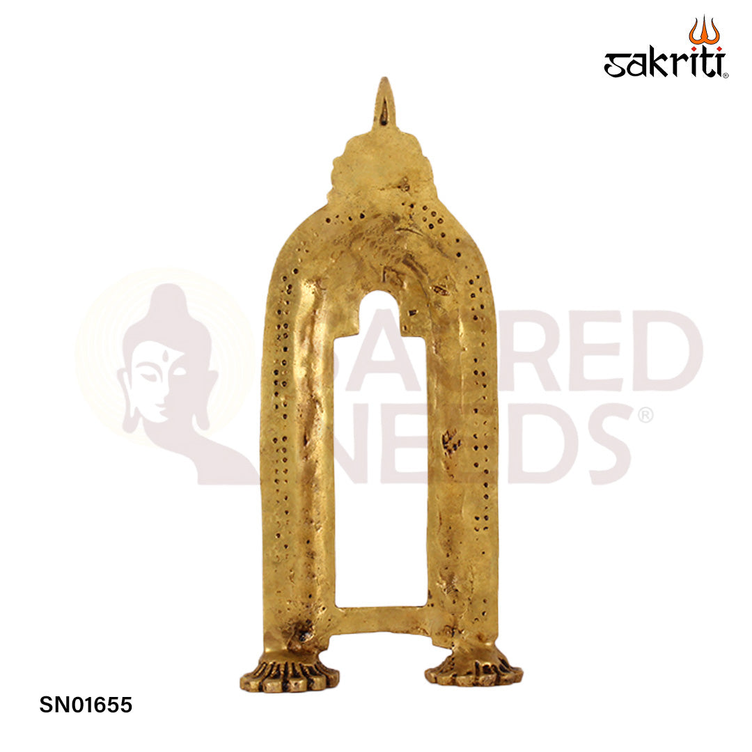 Brass Frame – 13 Inch Intricate Frame for Mandir Use or Sacred Art