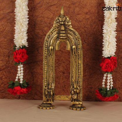 Brass Frame – 13 Inch Intricate Frame for Mandir Use or Sacred Art