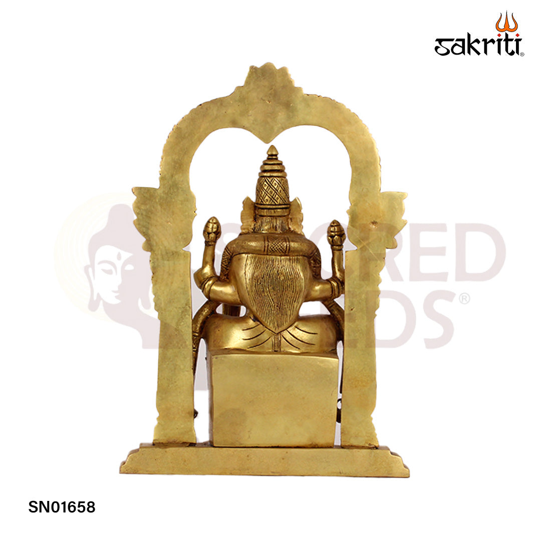 Brass Frame Padmavathi – 12.5 Inch Goddess Padmavati Idol with Temple-Style Frame