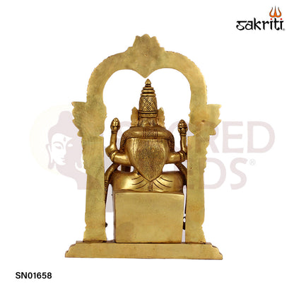 Brass Frame Padmavathi – 12.5 Inch Goddess Padmavati Idol with Temple-Style Frame