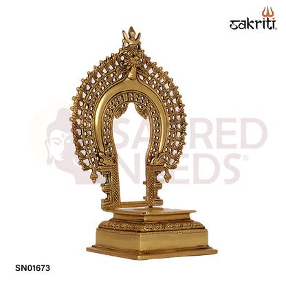 Brass Frame with Base – 15 Inch Ornamental Display Frame with Stable Brass Base