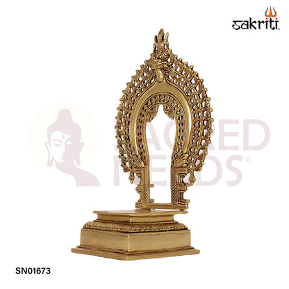 Brass Frame with Base – 15 Inch Ornamental Display Frame with Stable Brass Base