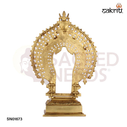 Brass Frame with Base – 15 Inch Ornamental Display Frame with Stable Brass Base