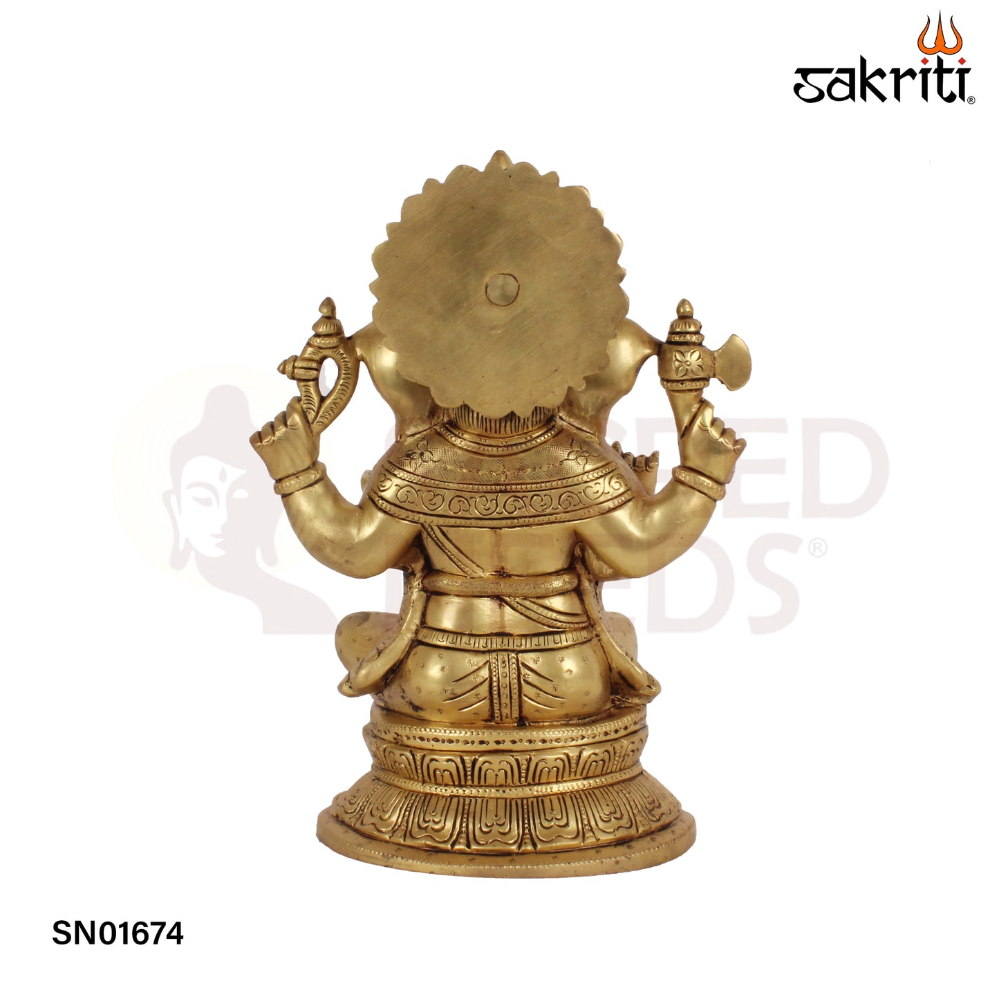 Brass Ganesha – 11 Inch Lord Ganapati Idol for Pooja, Decor or Festive Gift