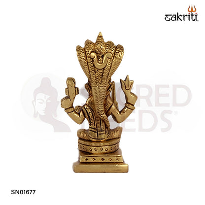 Brass Karumari Amman – 3.9 Inch South Indian Village Goddess Idol for Worship
