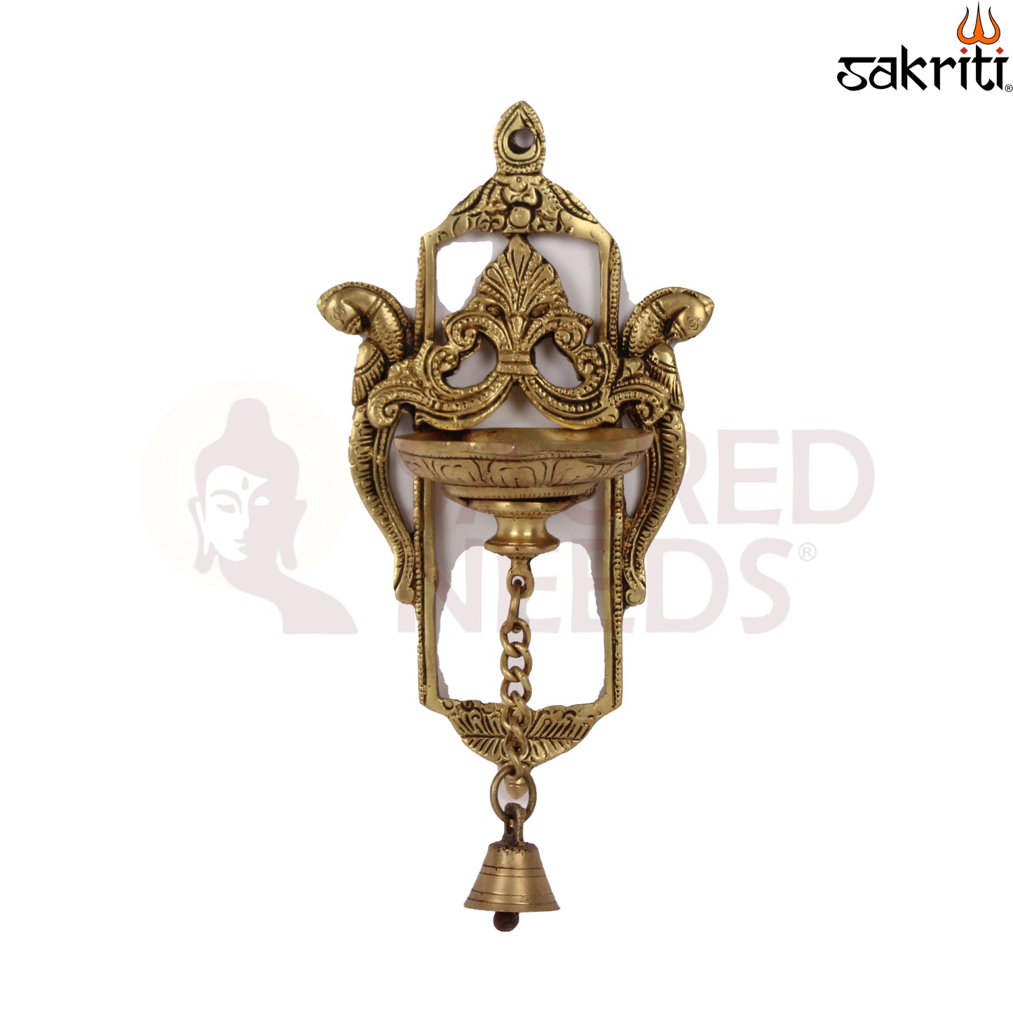 BRASS HANGING DEEPAM WITH BELL