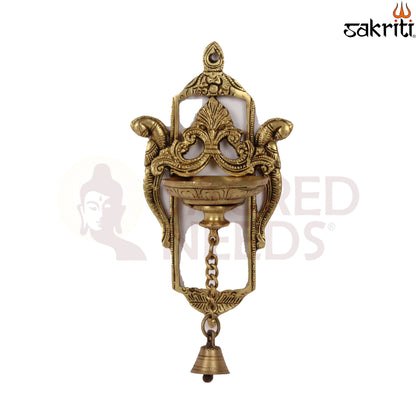 BRASS HANGING DEEPAM WITH BELL