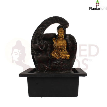 POLY RESIN SQUARE BASE BUDDHA FOUNTAIN