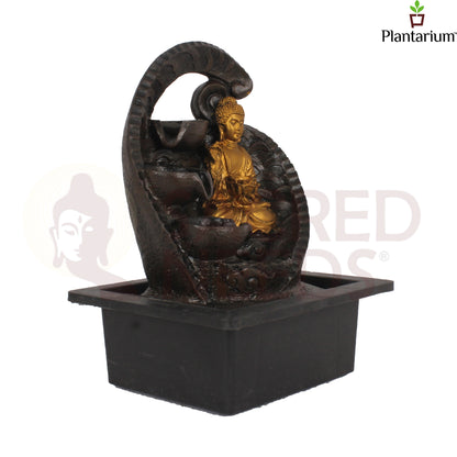 POLY RESIN SQUARE BASE BUDDHA FOUNTAIN