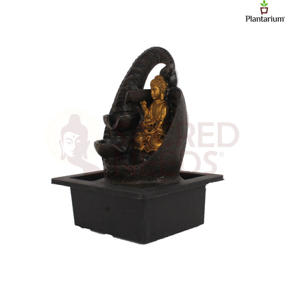 POLY RESIN SQUARE BASE BUDDHA FOUNTAIN