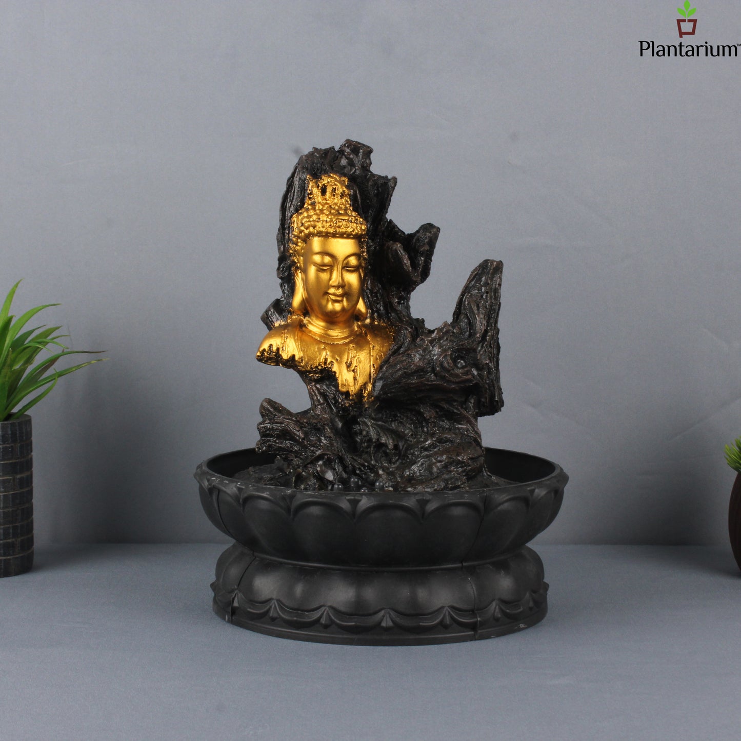 POLY RESIN BUDDHA FACE FOUNTAIN