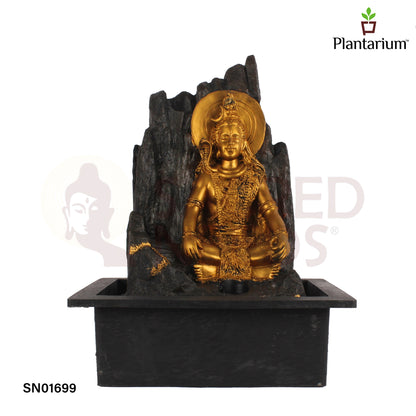 Polyresin Shivan Fountain – 15.6 Inch Lord Shiva Indoor Fountain for Meditation & Calmness