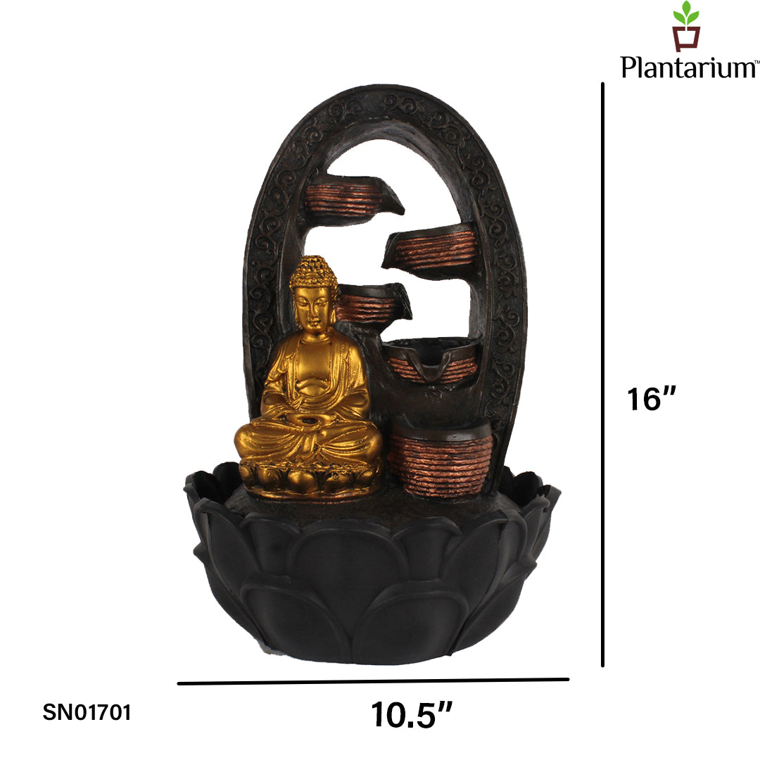 POLY RESIN 4 STEP BUDDHA FOUNTAIN