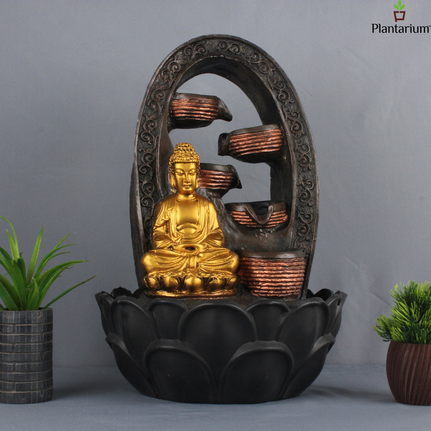 POLY RESIN 4 STEP BUDDHA FOUNTAIN