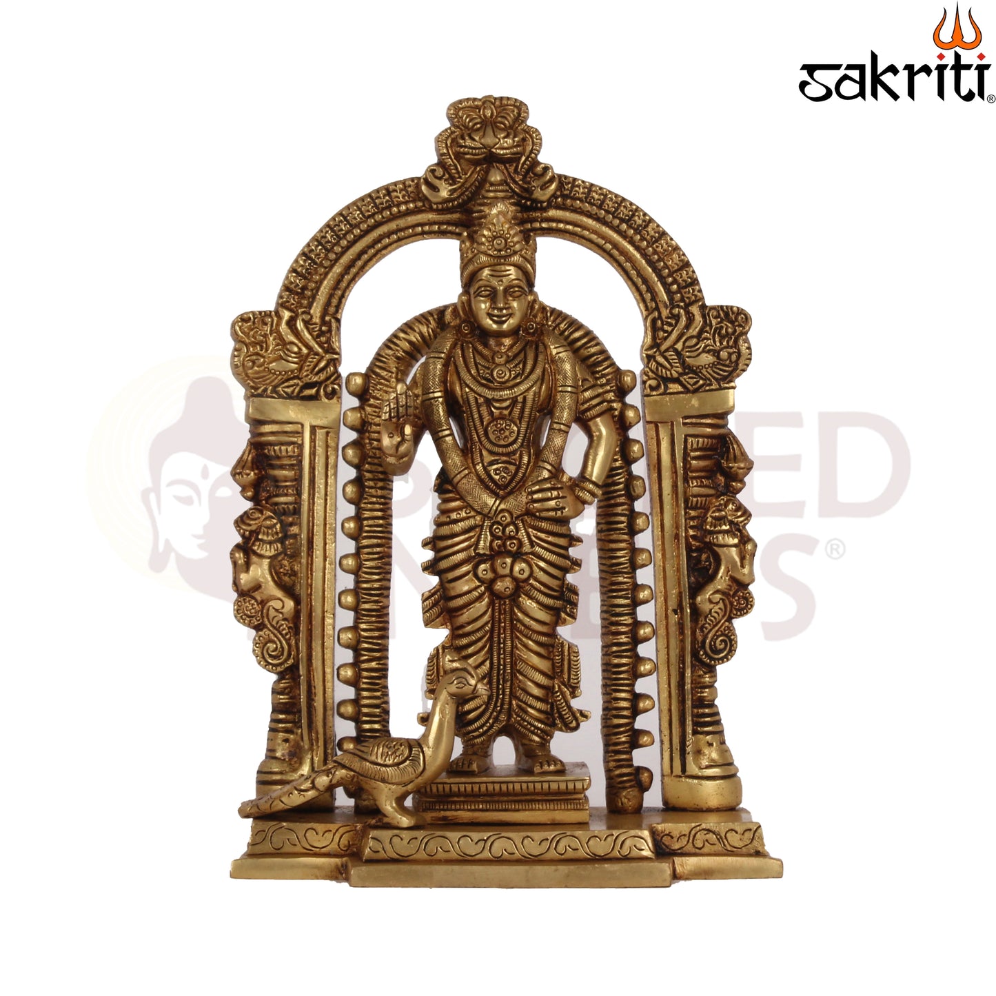 BRASS MURUGAN WITH FRAME