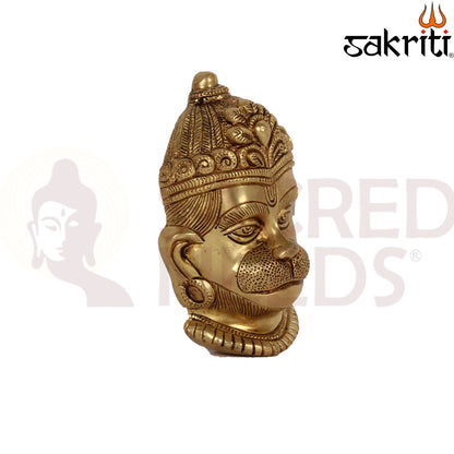 BRASS HANUMAN FACE WALL HANGING