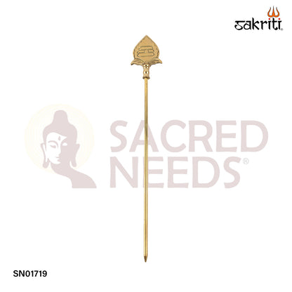 Brass Vel – 23 Inch Large Vel Weapon Symbol for Spiritual Protection & Temple Use