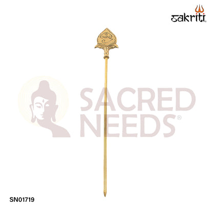 Brass Vel – 23 Inch Large Vel Weapon Symbol for Spiritual Protection & Temple Use