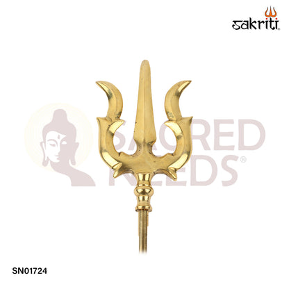 Brass Trishul – 19.1 Inch Shiva’s Trident for Ritual Use & Spiritual Wall Decor