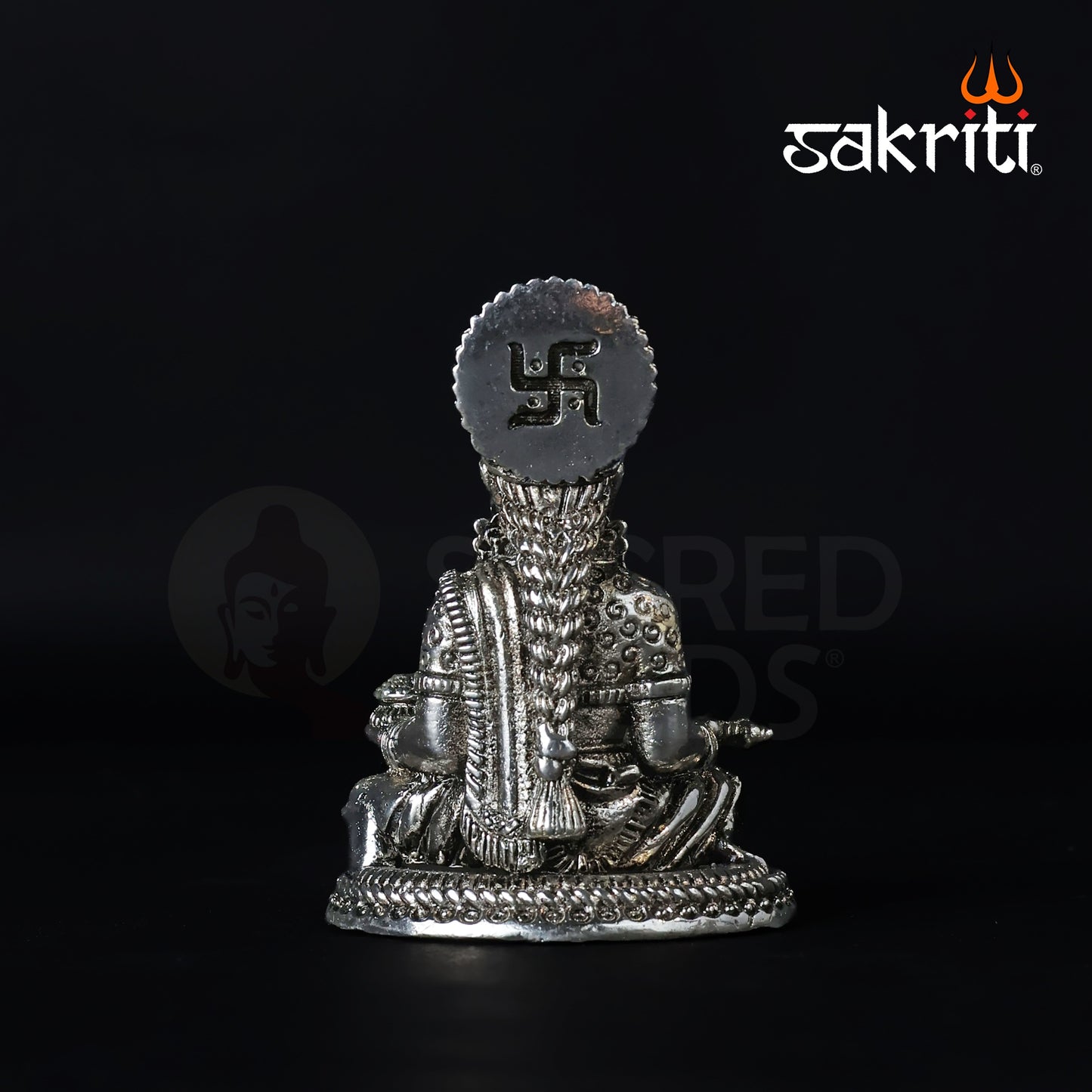 Brass Annapoorni Idol – 4 Inch Height | Silver Polish | Goddess of Food and Nourishment Idol for Pooja & Gifting